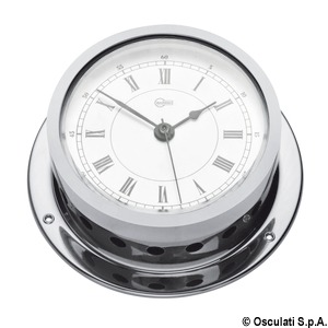 Barigo Star quartz clock w/alarm chromed brass